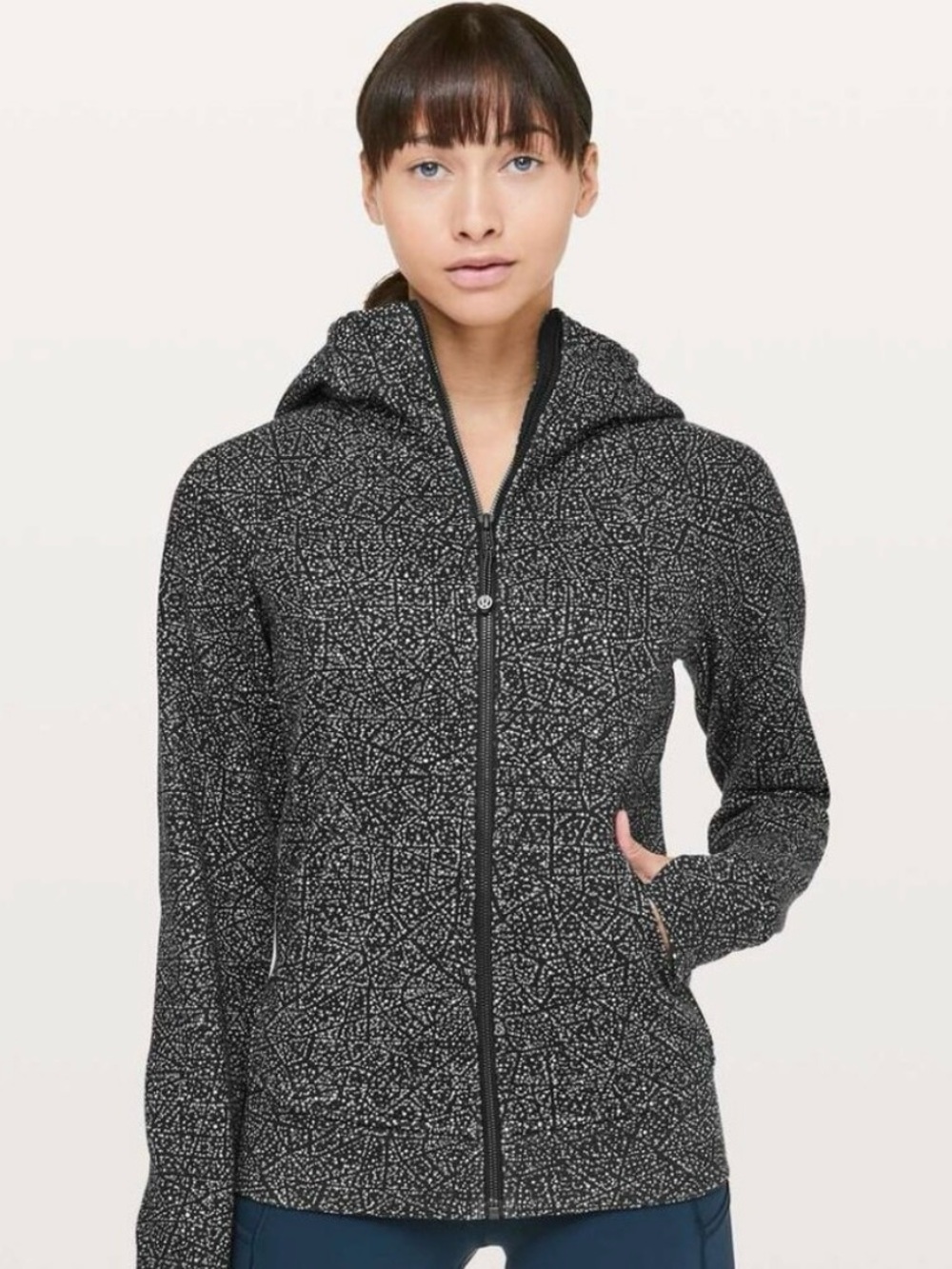Lululemon Scuba Hoodie "Night View" speckled pattern size 4